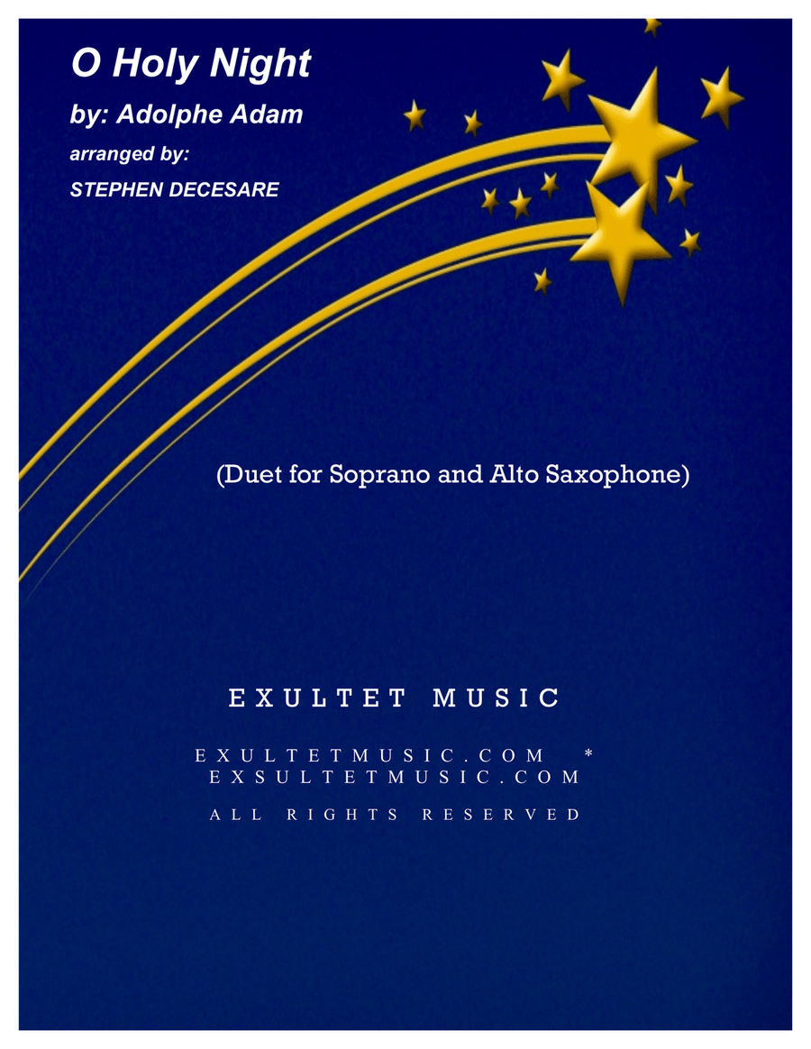 O Holy Night (Duet for Soprano and Alto Saxophone) Woodwind Duet scores gallery preview page 1