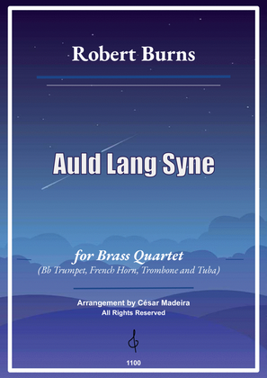 Auld Lang Syne - Brass Quartet (Full Score and Parts)
