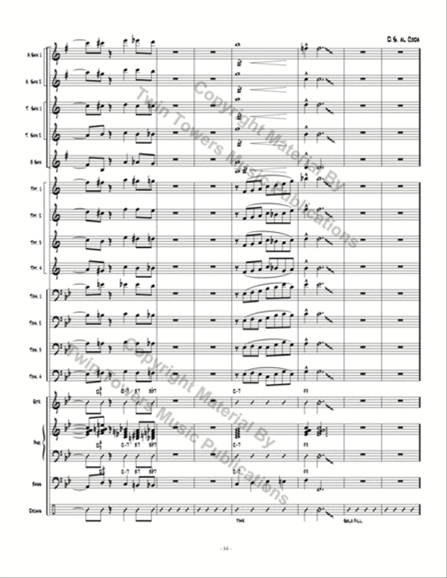 No Nonsense Blues Jazz Ensemble scores gallery preview page 15