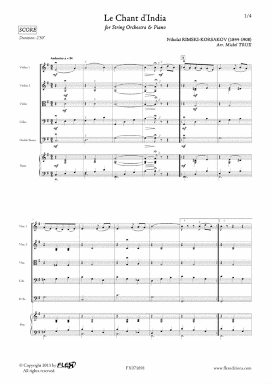 Le Chant d'India 4-Part scores gallery preview page 2