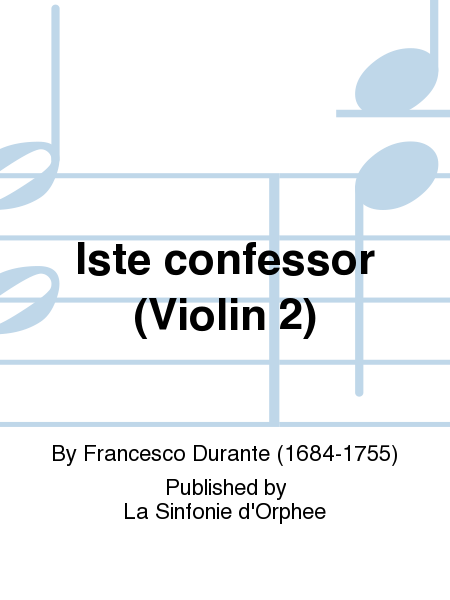 Iste confessor (Violin 2)