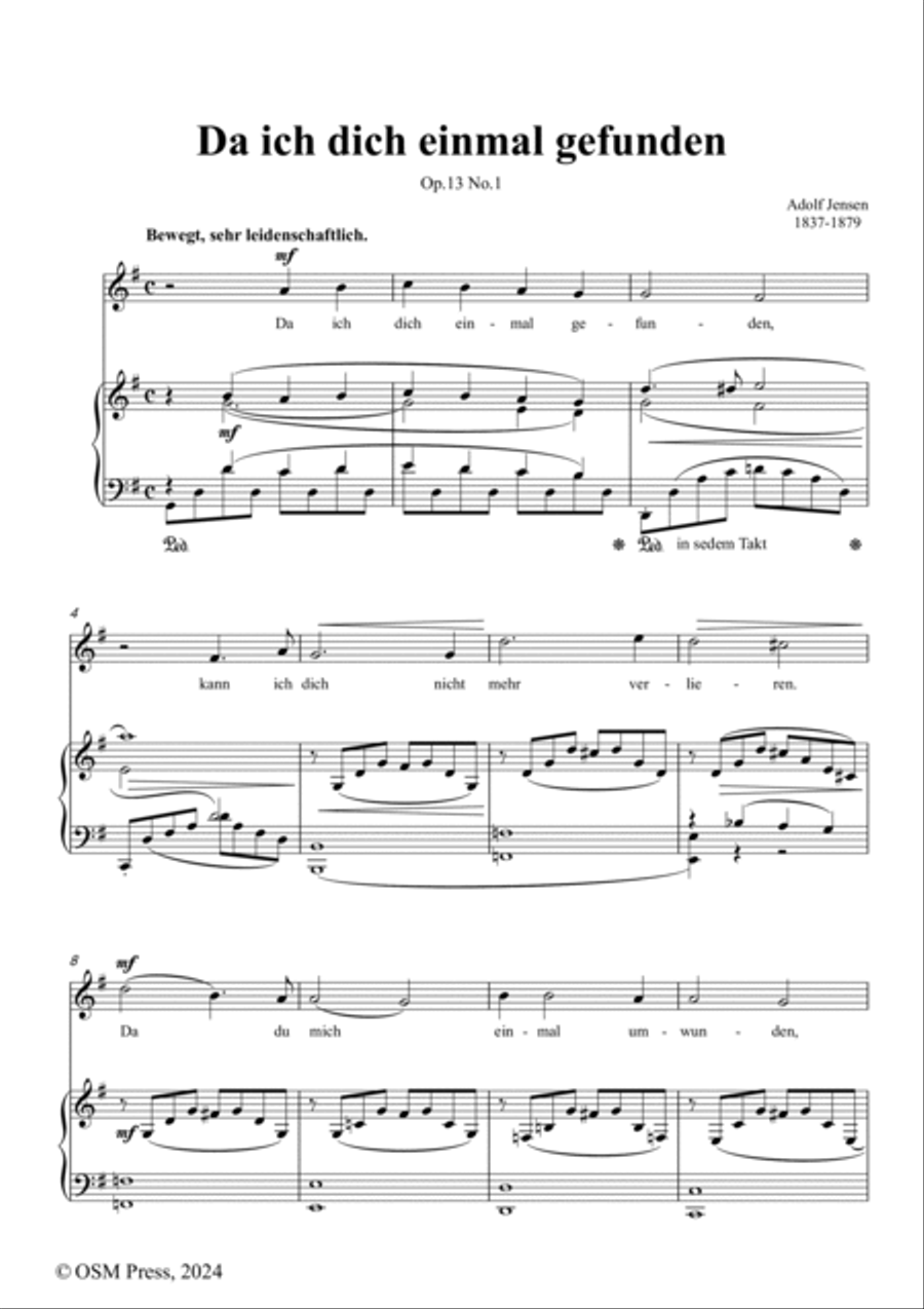 A. Jensen-Da ich dich einmal gefunden,in G Major,Op.13 No.1 Voice scores gallery preview page 2