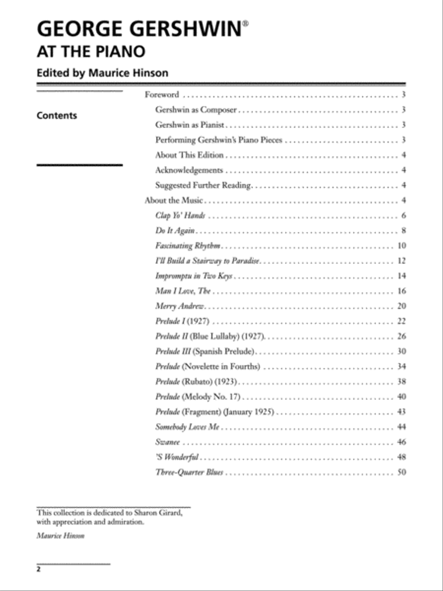 George Gershwin at the Piano Piano Solo scores gallery preview page 2