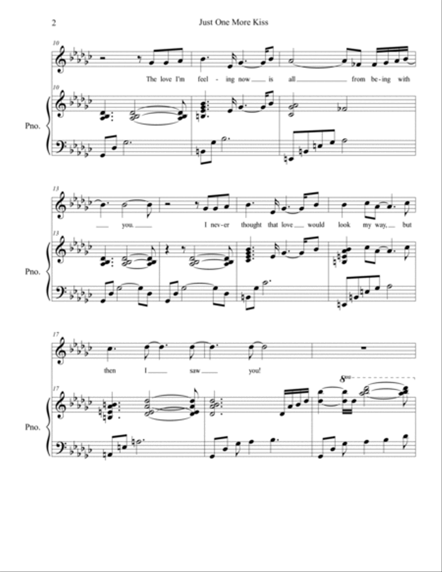 Just One More Kiss Voice scores gallery preview page 2