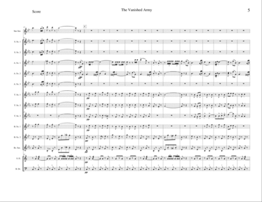 The Vanished Army The Vanished Army Woodwind Ensemble scores gallery preview page 5
