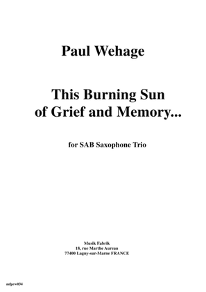 Paul Wehage: This Burning Sun of Grief and Memory for SAB saxophone trio