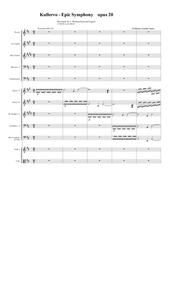 Symphony No 13 in E minor "Kullervo" Opus 20 - 2nd Movement (2 of 5) - Score Only