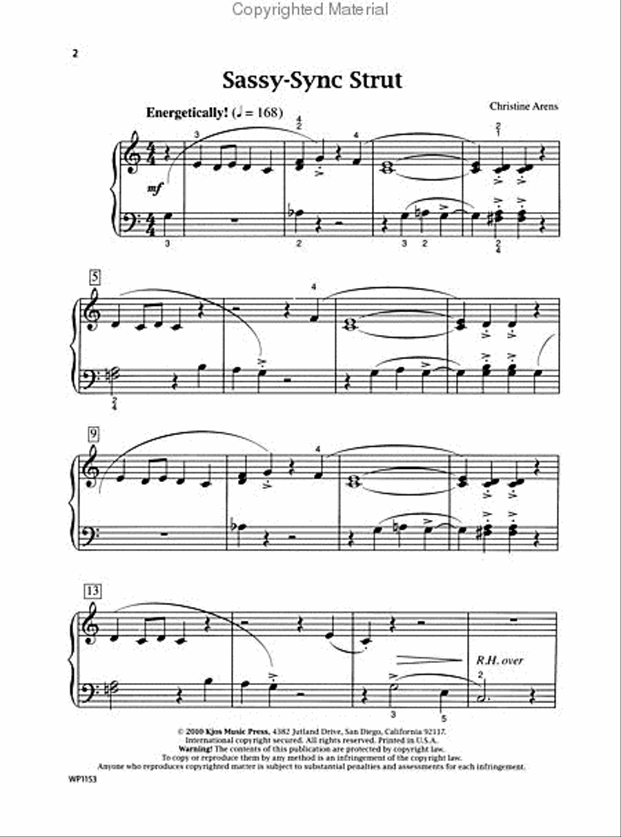 Sassy-Sync Strut Piano Solo scores gallery preview page 2