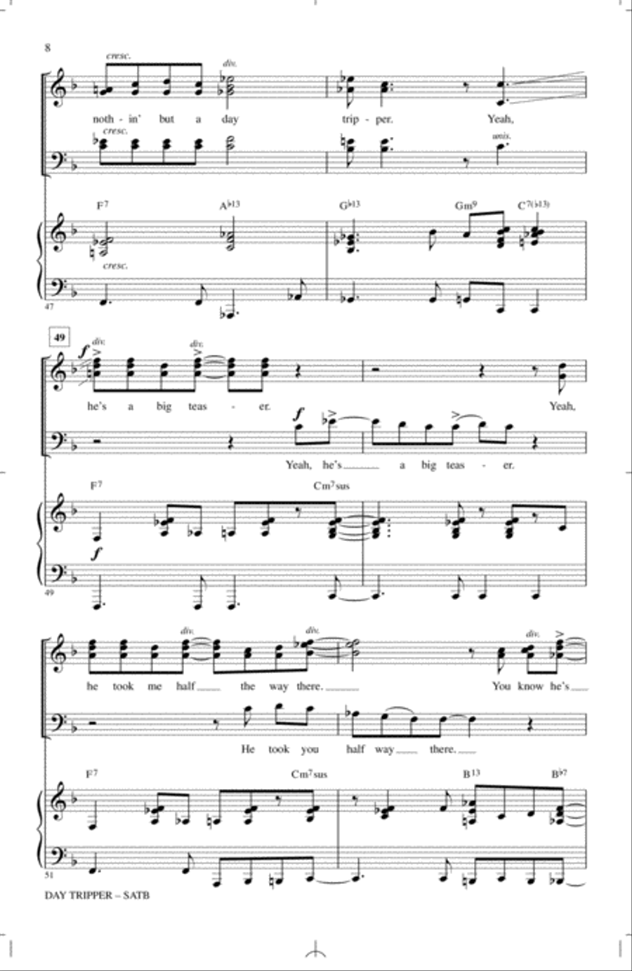 Day Tripper Day Tripper 4-Part scores gallery preview page 7