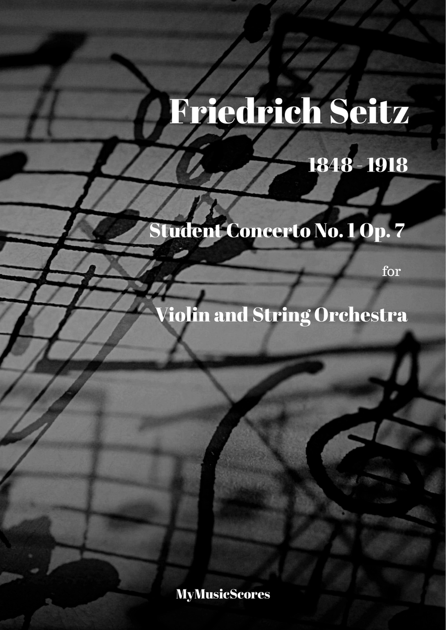 Seitz Student Concerto No 1 Op. 7 for Violin and String Orchestra String Orchestra scores gallery preview page 1