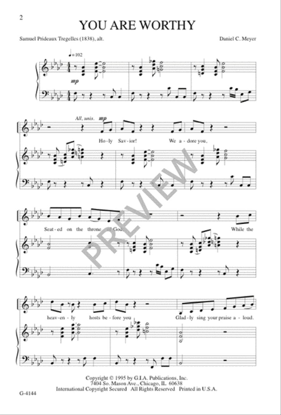 You Are Worthy 3-Part scores gallery preview page 3