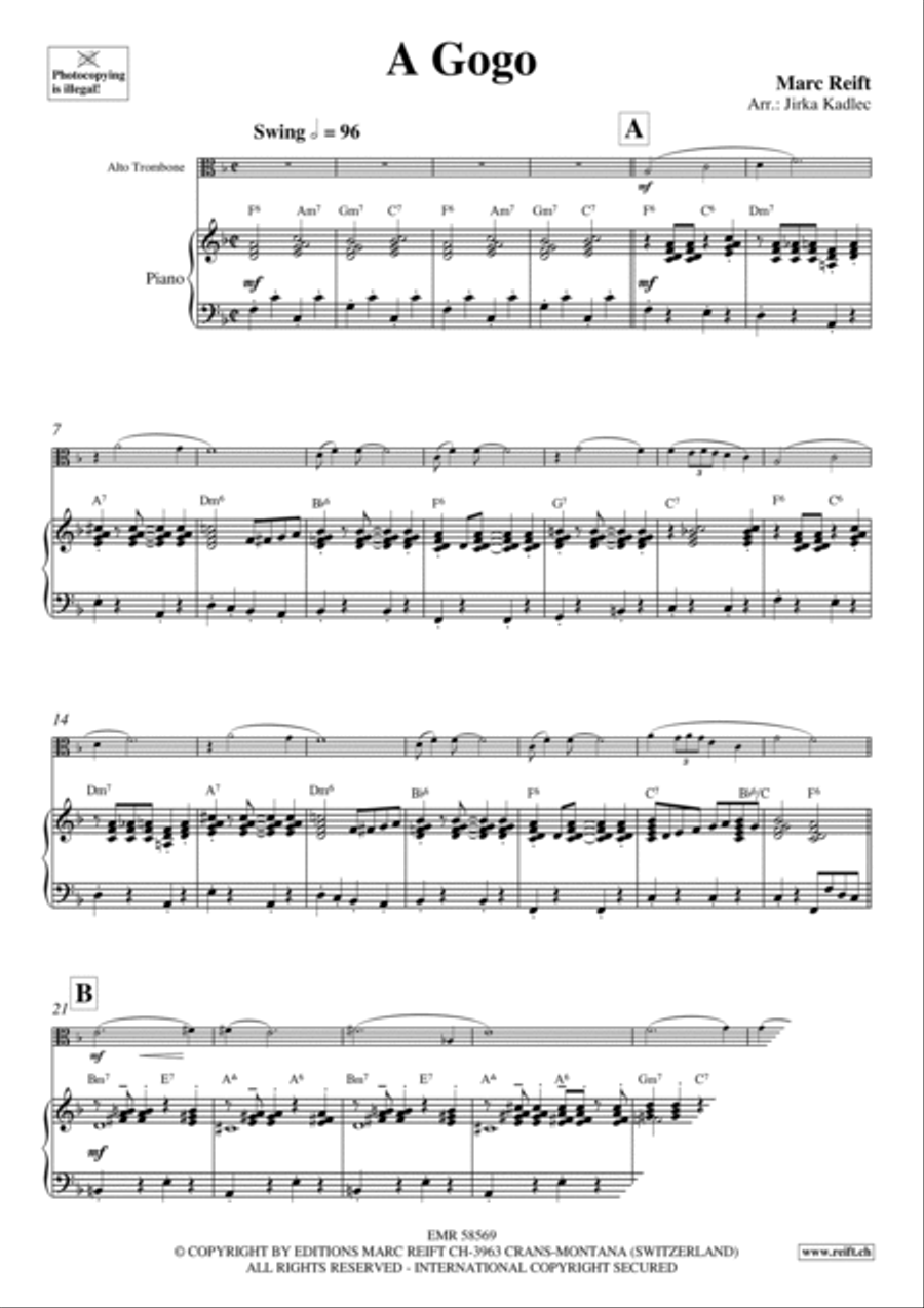 A Gogo Piano Accompaniment scores gallery preview page 3