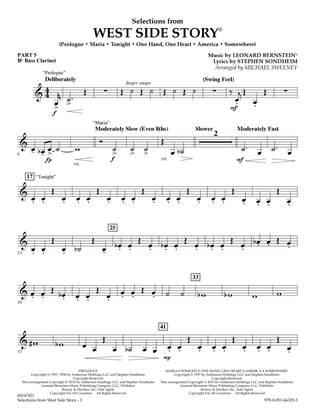 West Side Story (Selections for Flex-Band) (arr. Michael Sweeney) - Pt.5 - Bb Bass Clarinet
