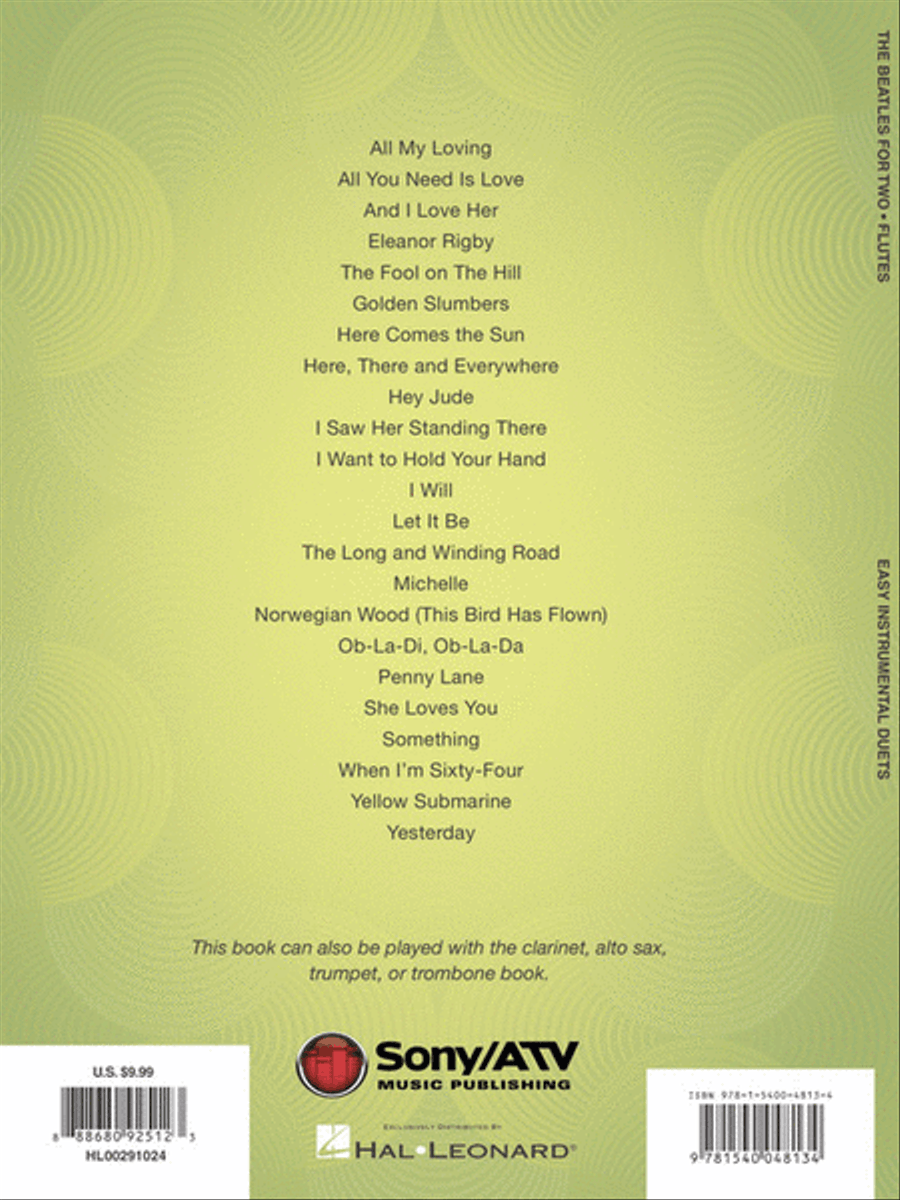 The Beatles for Two Flutes Flute Duet scores gallery preview page 6