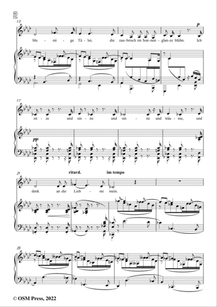 Schumann-Mein Wagen rollet langsam,in A flat Major,Op.142 No.4 Voice scores gallery preview page 4
