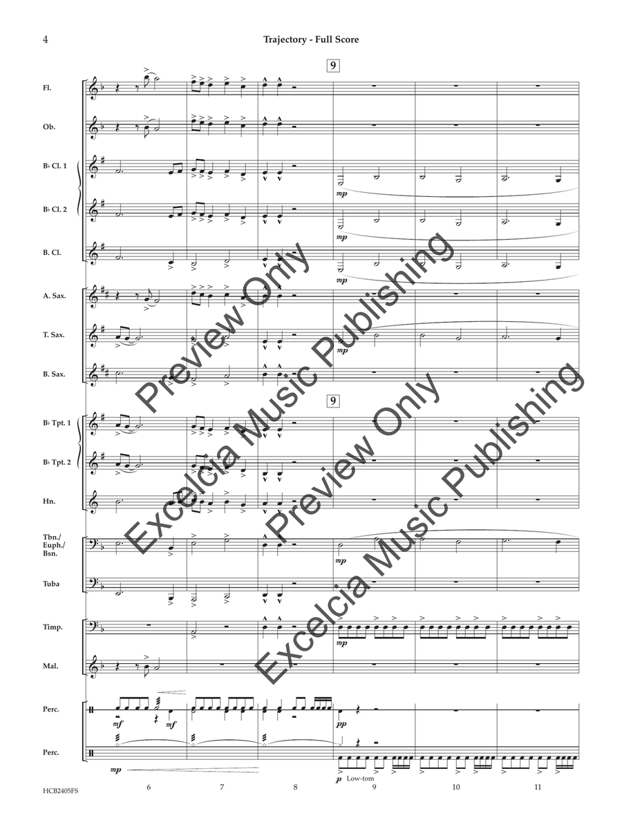 Trajectory Concert Band scores gallery preview page 5