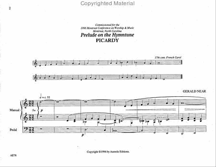 Prelude on the Hymntune Picardy Organ scores gallery preview page 2