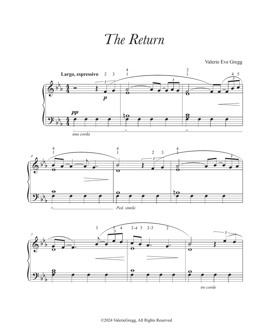 The Return Piano Solo scores gallery preview page 1