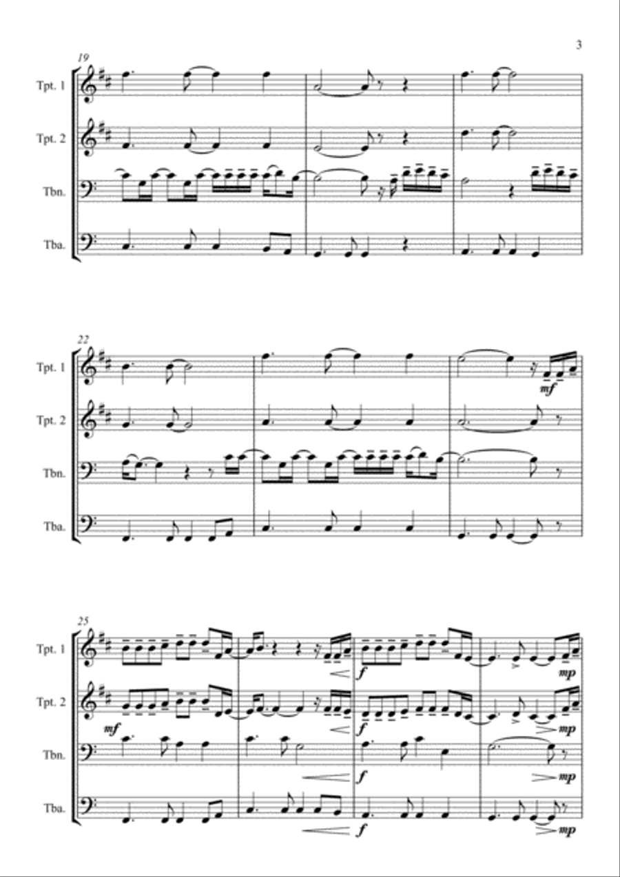 Always Remember Us This Way Brass Ensemble scores gallery preview page 5