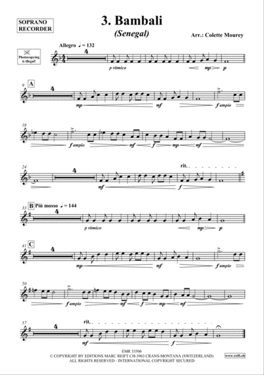 20 Greatest Hits Around The World Soprano Recorder scores gallery preview page 4