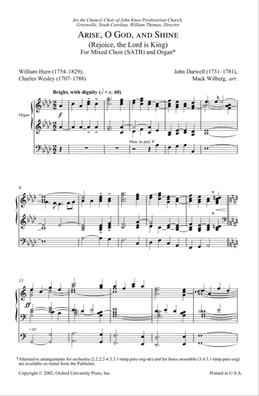 Arise, O God, And Shine Arise, O God, And Shine 4-Part scores gallery preview page 2
