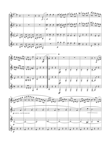 Minuetto from "L'Arlesienne Suite No. 1" for Clarinet Quartet image number null