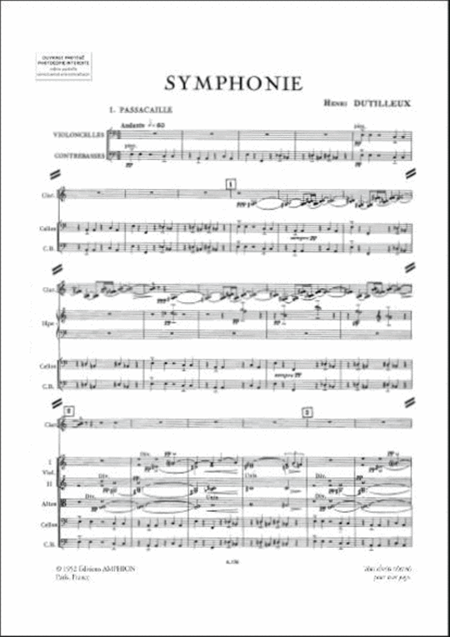 Symphonie N 1 Poche Symphonie N 1 Poche Study Score scores gallery preview page 3