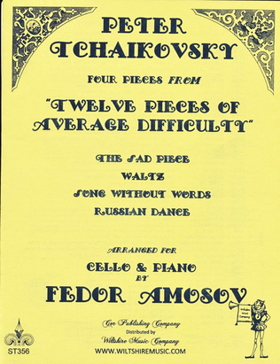 Book cover for Four Pieces from 12 Pieces of Average Difficulty (Amosov)