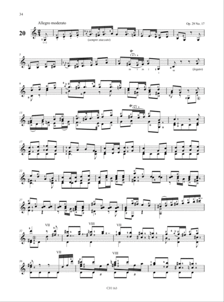 20 Studies for Guitar. Foreword by Angelo Gilardino Acoustic Guitar scores gallery preview page 2