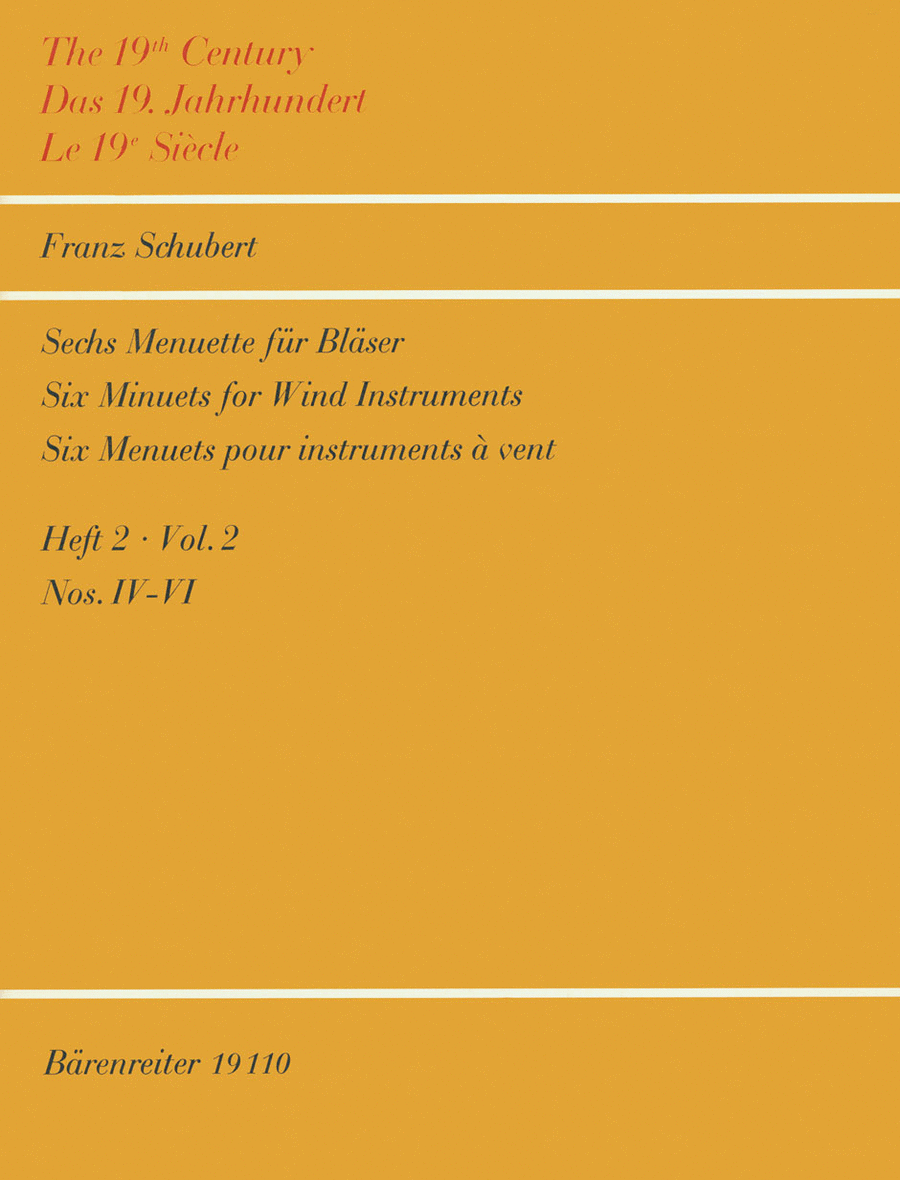 Six Menuets for Winds D 2D Bassoon scores gallery preview page 1