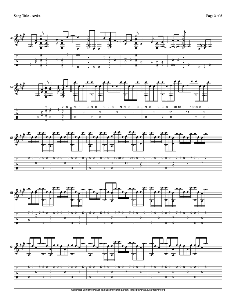 I Still Haven't Found What I'm Looking For Guitar Tablature scores gallery preview page 3