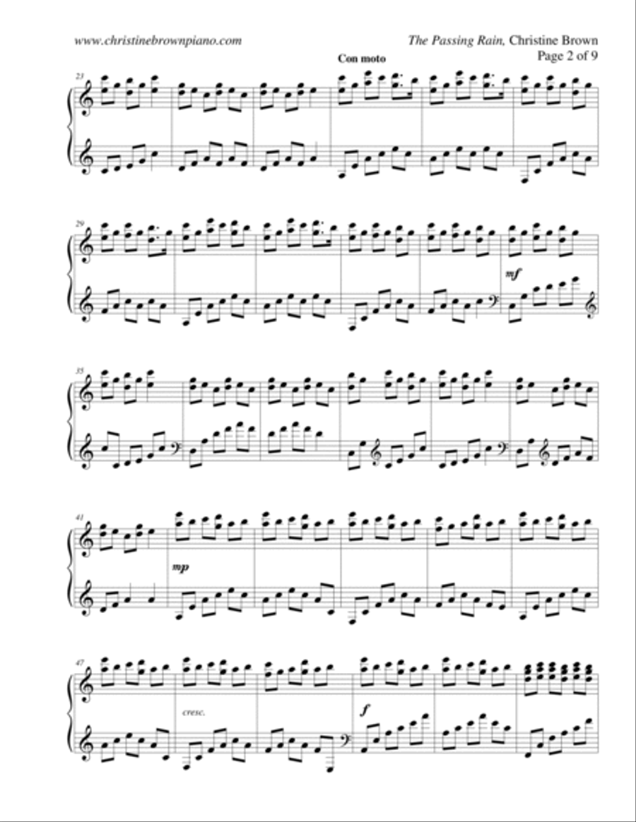 The Passing Rain Piano Solo scores gallery preview page 3