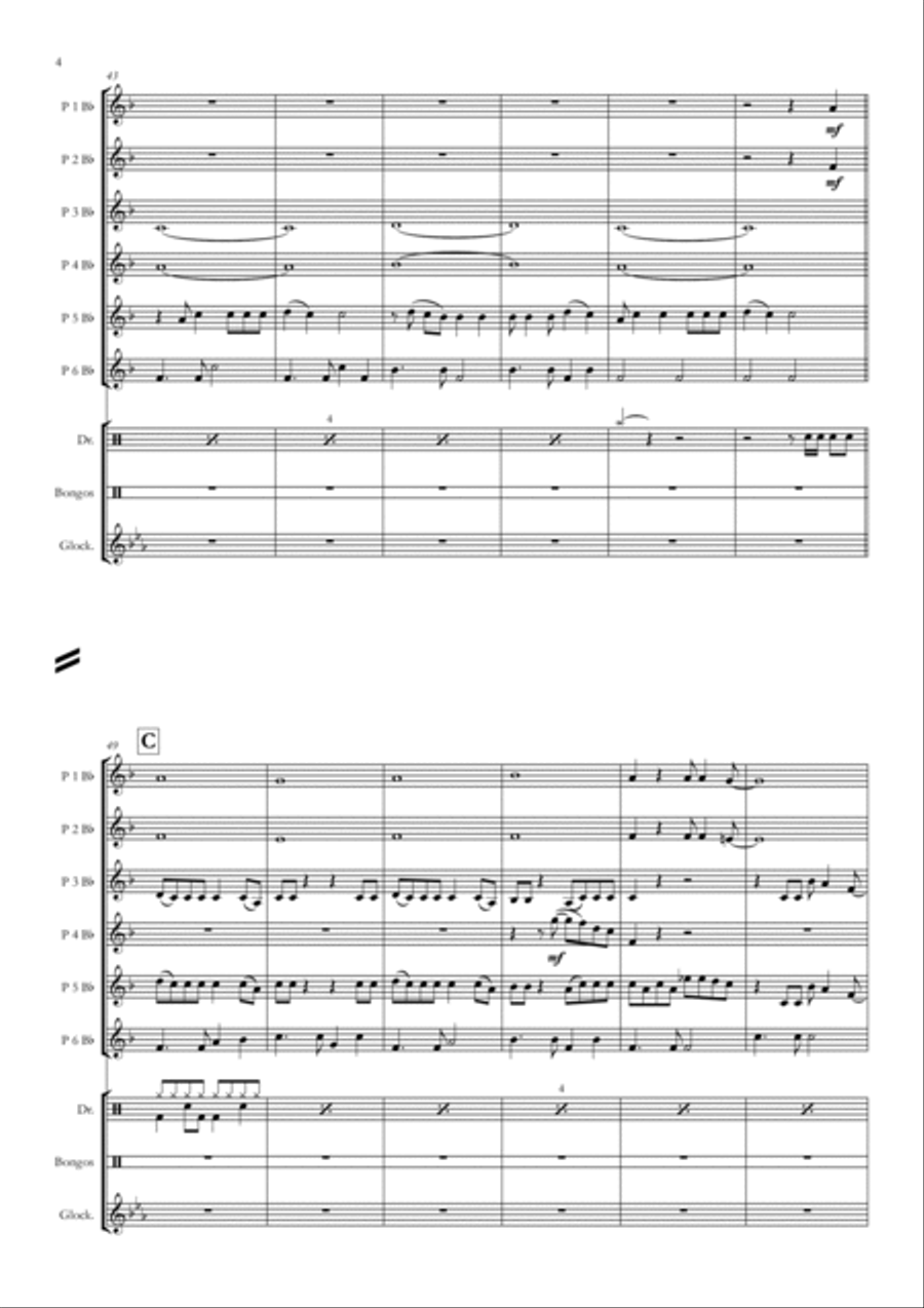 Walk Of Life Concert Band scores gallery preview page 4