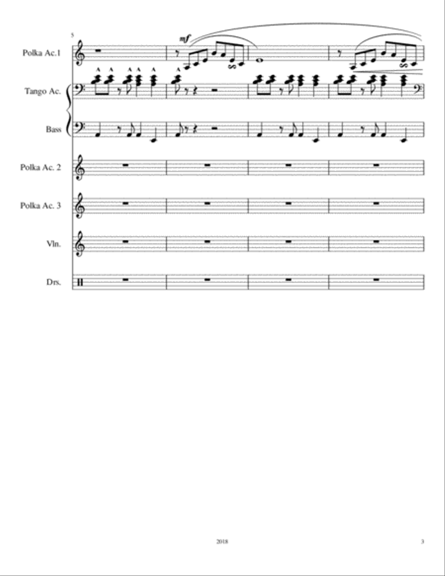Tuscan Valley (Tango) Small Ensemble scores gallery preview page 3