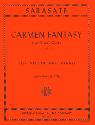 Book cover for Carmen Fantasy, Opus 25