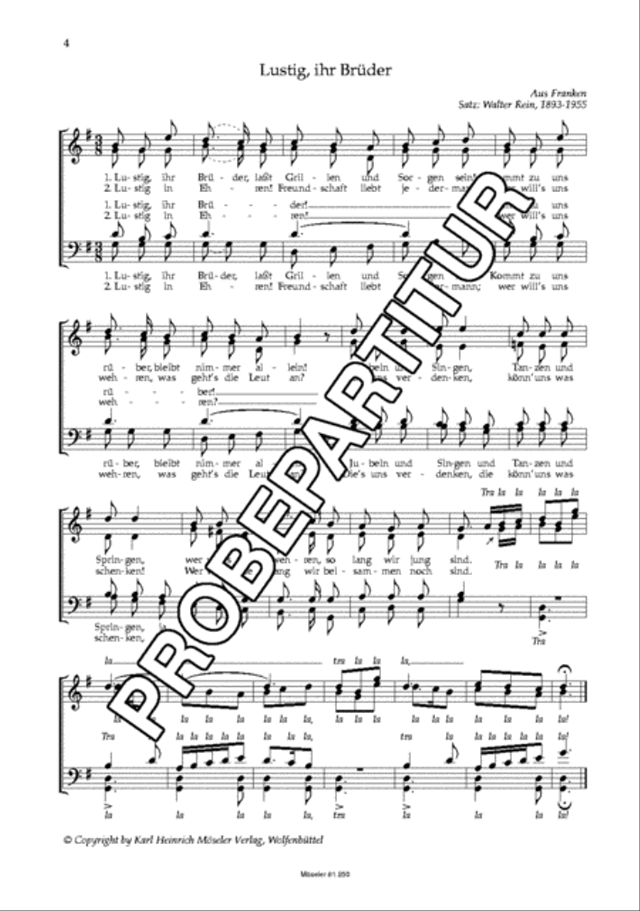 Lustig, ihr Bruder / Wach auf, meins Herzens Schone Mixed Choir scores gallery preview page 5