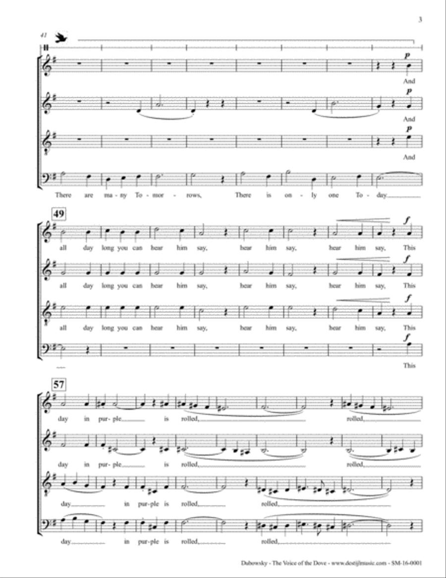 The Voice of the Dove 4-Part scores gallery preview page 5