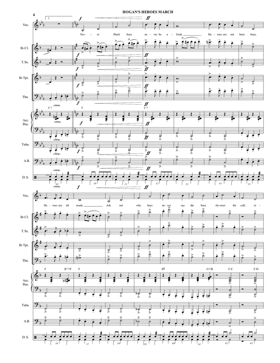 Hogan's Heroes March Large Ensemble scores gallery preview page 4