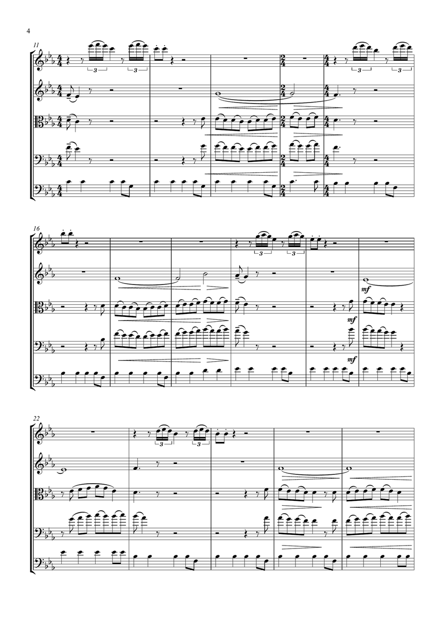 The Day Before You Came String Orchestra scores gallery preview page 4