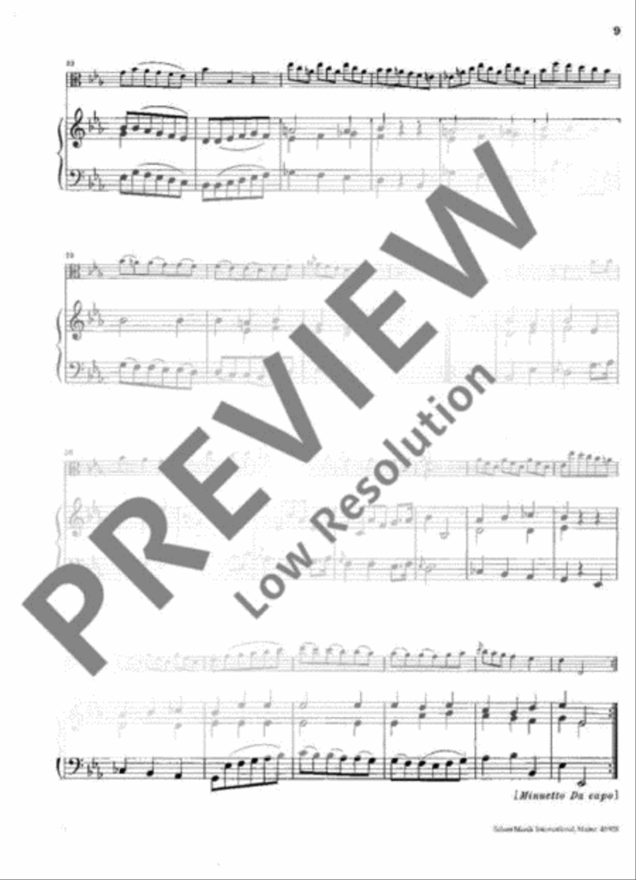 Sonata C Minor Viola scores gallery preview page 10