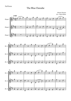 The Blue Danube (Waltz by Johann Strauss) for Flute Trio