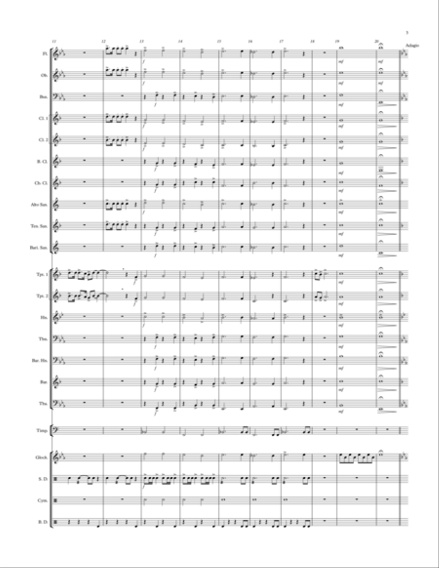 Battle Hymn Fanfare and Chorale Concert Band scores gallery preview page 5