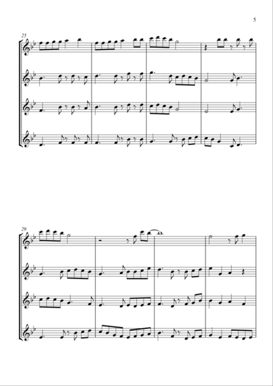 Marry You Marry You Flute Quartet scores gallery preview page 5