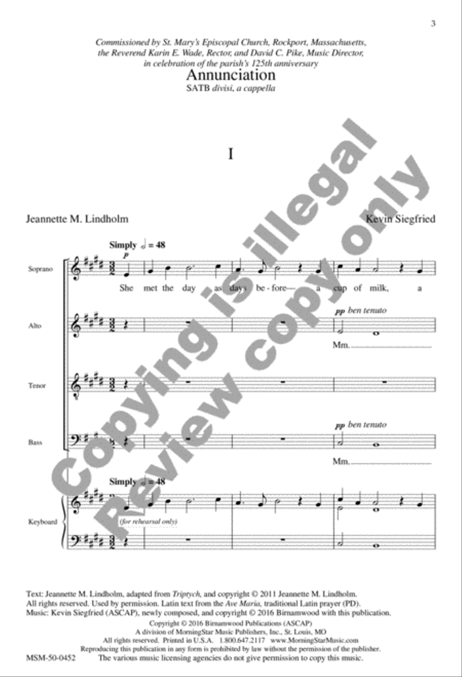 Annunciation Annunciation Divisi scores gallery preview page 16