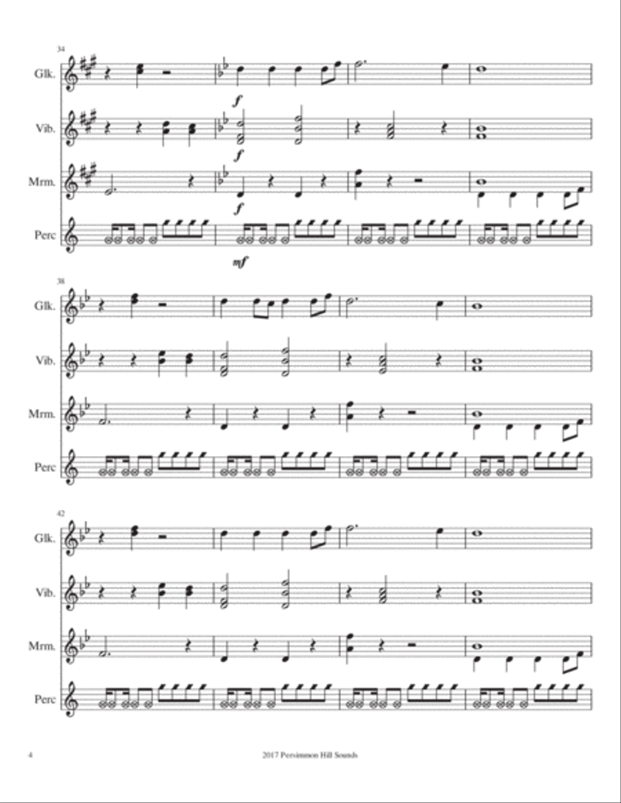 Angels We Have Heard on High Percussion Ensemble scores gallery preview page 5