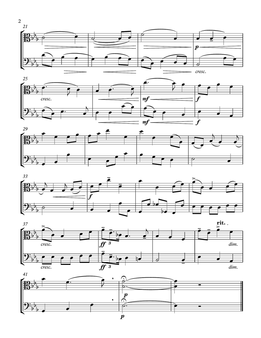 Nimrod From Enigma Variations Viola Cello Duet String Duet scores gallery preview page 2