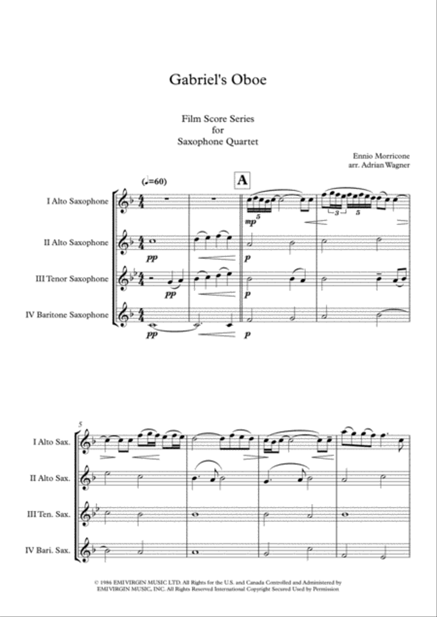 Gabriel's Oboe Woodwind Ensemble scores gallery preview page 3