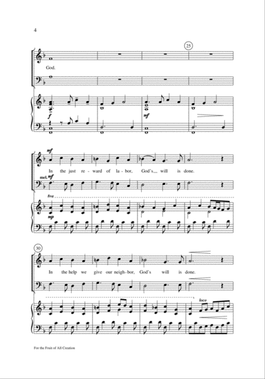 For the Fruit of All Creation 3-Part scores gallery preview page 4
