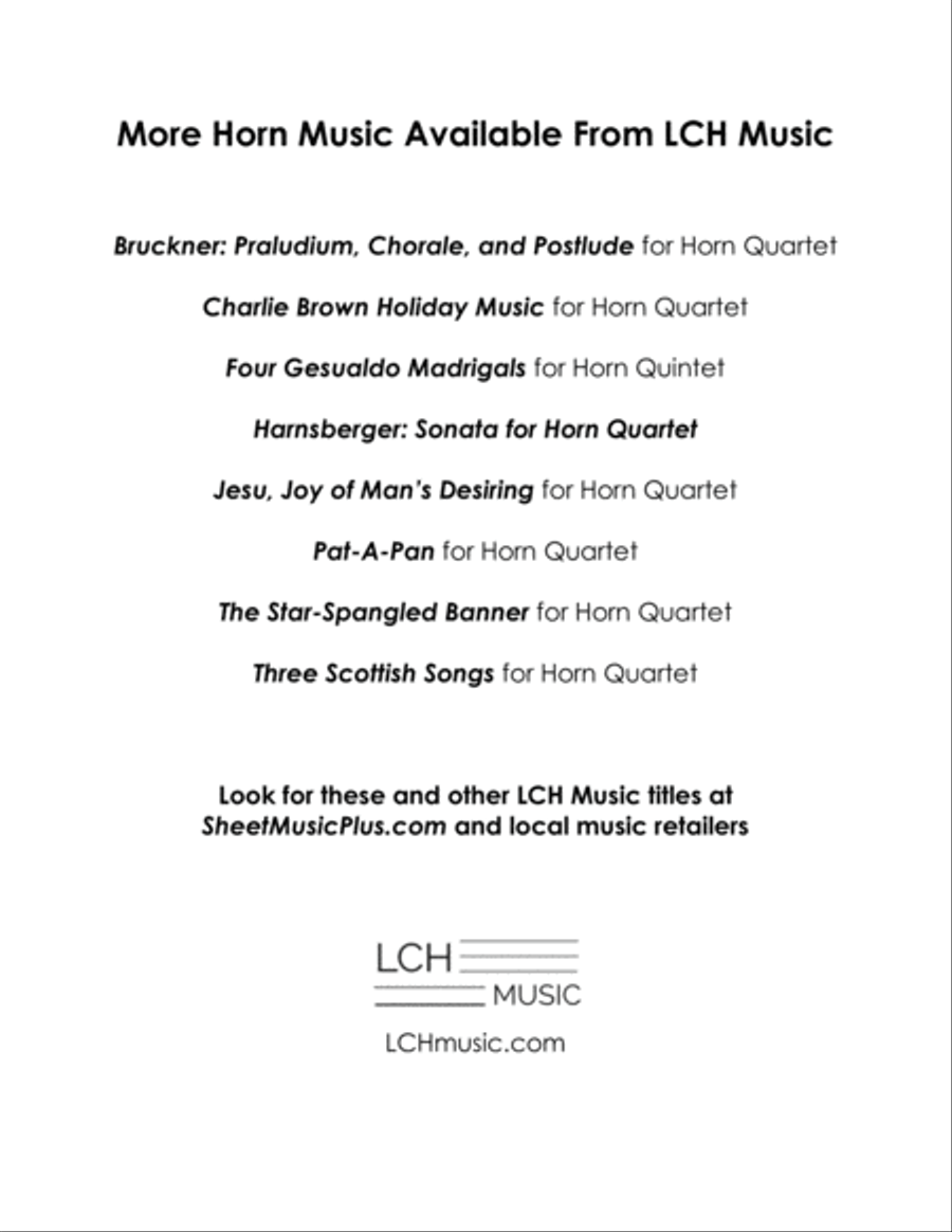 Gymnopédie No. 1 for Horn Quartet French Horn Quartet scores gallery preview page 2