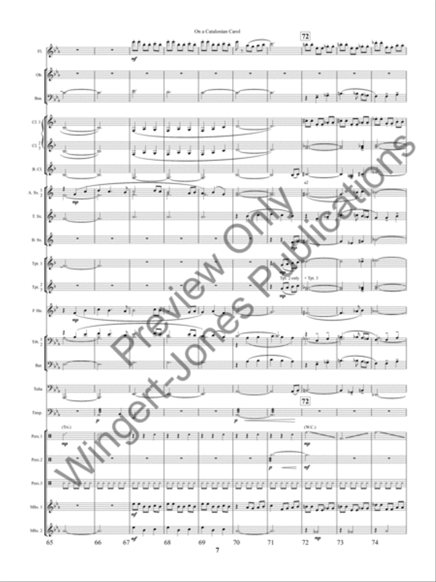On A Catalonian Carol Concert Band scores gallery preview page 10
